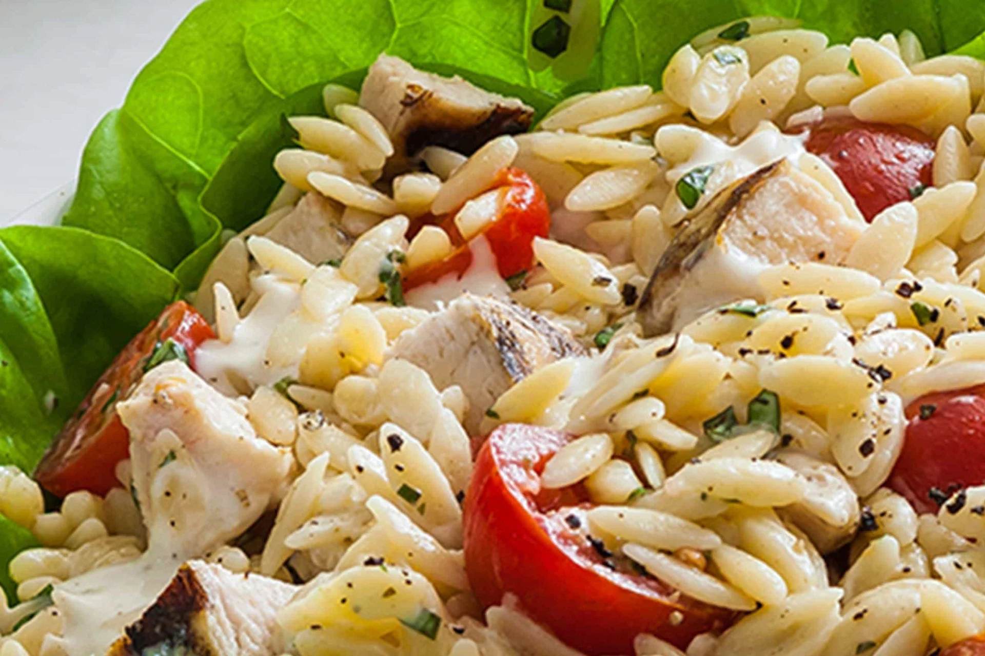 Chicken Basil Orzo Salad