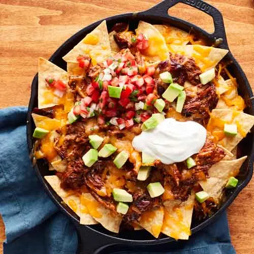 Slow Cooker Ranch BBQ Pulled Pork Nachos