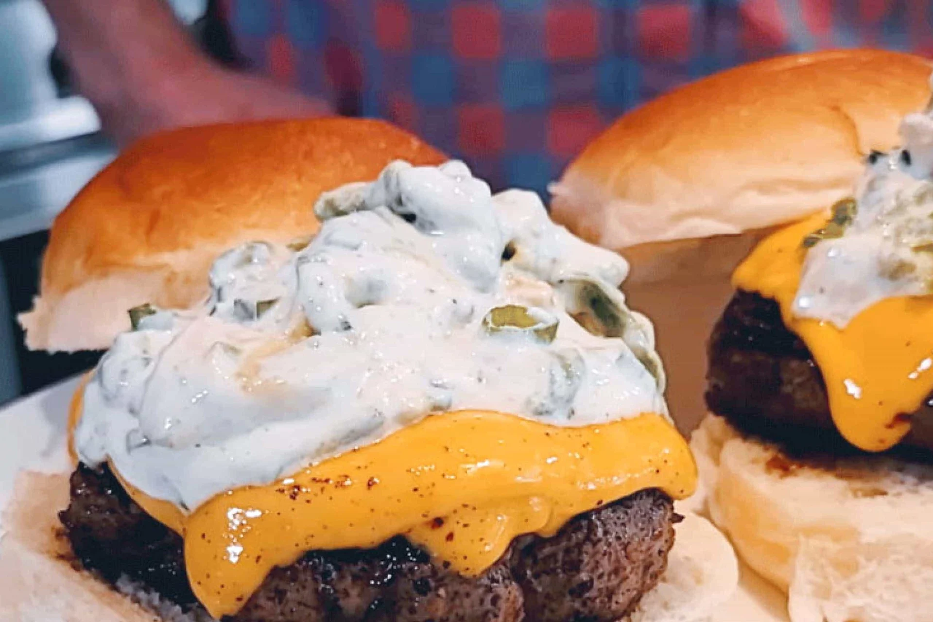 Ranch Spice Crusted Burger with Avocado Ranch Sauce