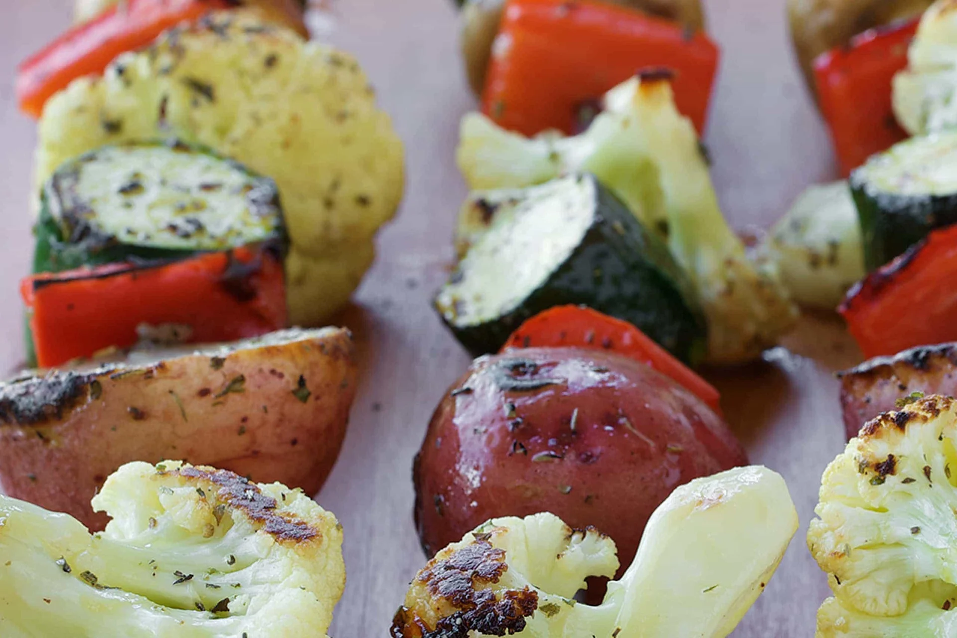 Skewered Marinated Vegetables