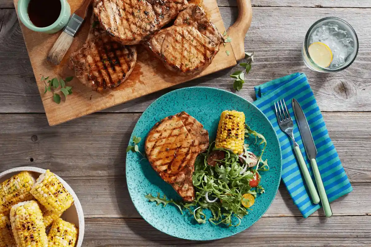 Easy Grilled Maple Ranch Pork Chops