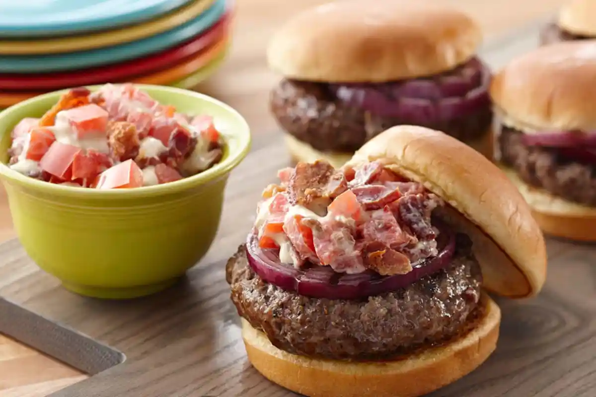 Burger with Bacon Avocado Ranch Salsa
