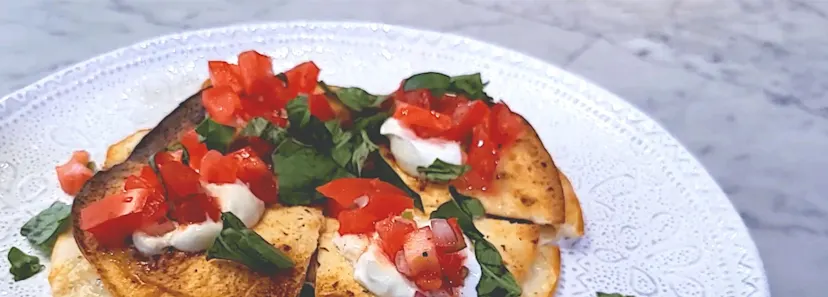 Ranch Chicken & Mushroom Quesadilla with Salsa