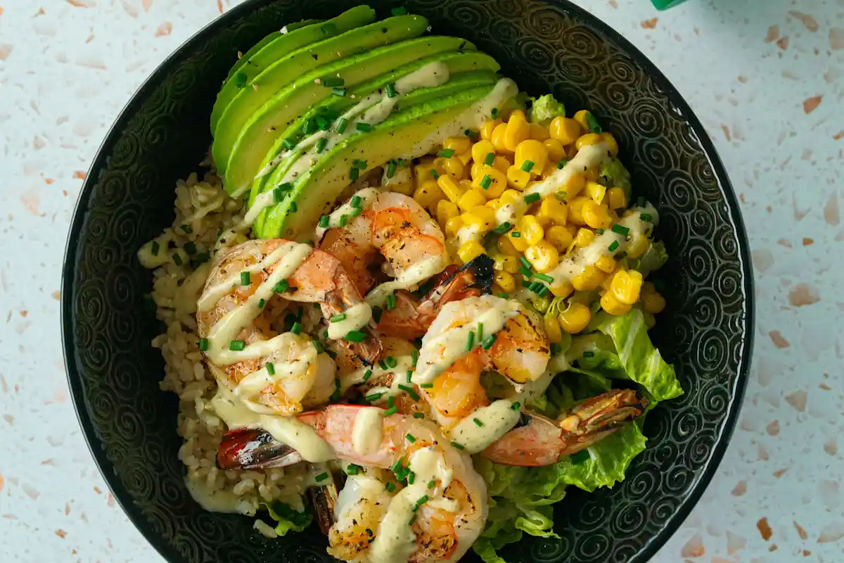 Cilantro Lime Grilled Shrimp Bowls image