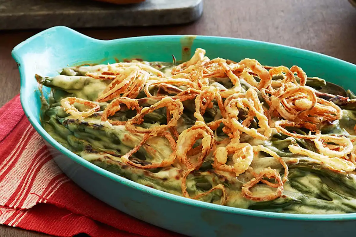 Crispy Onion Ranch Green Bean Casserole