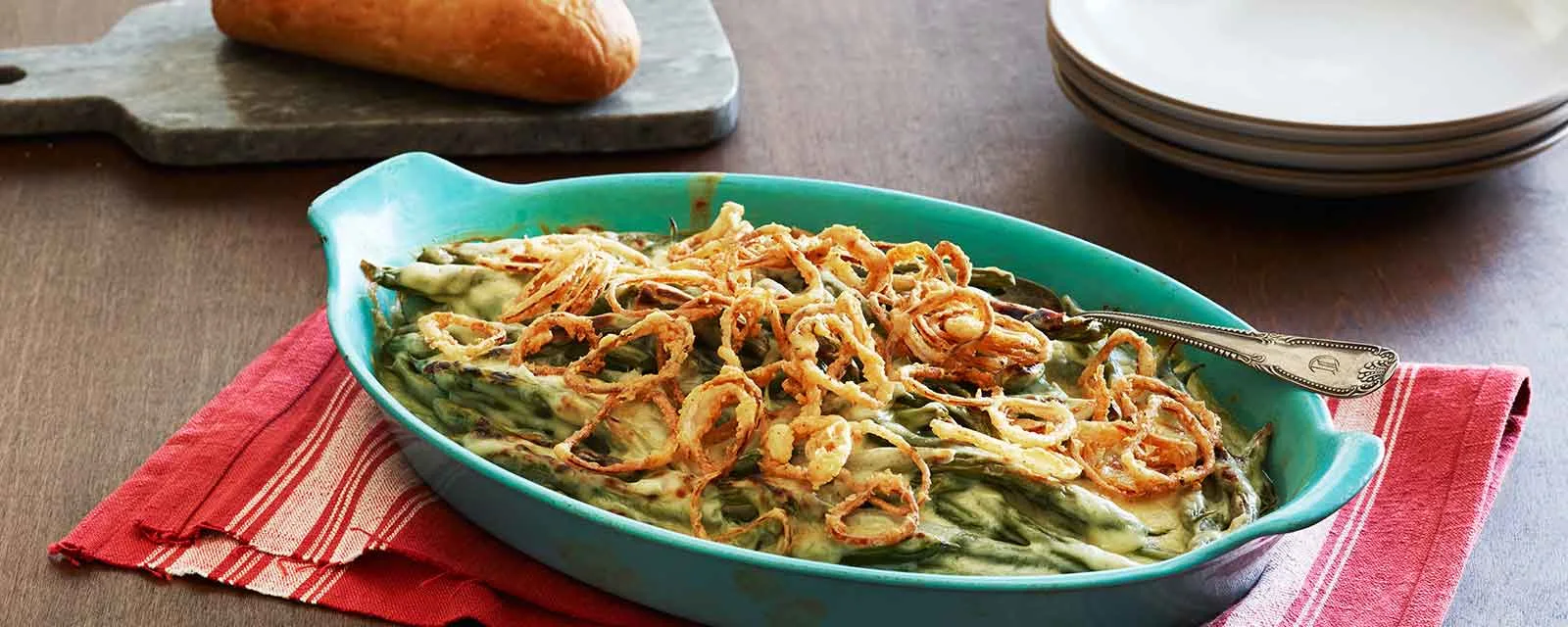 Crispy Shallot Green Bean Casserole