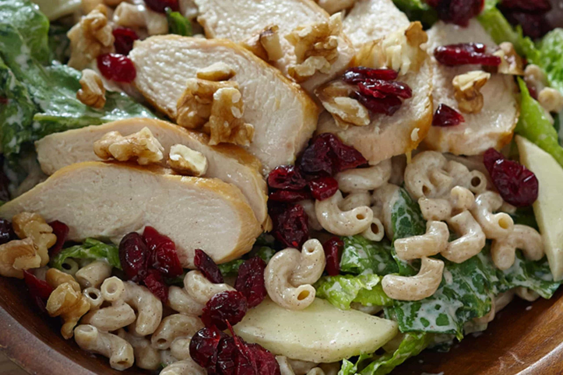 Autumn Ranch Chicken, Walnut and Apple Salad