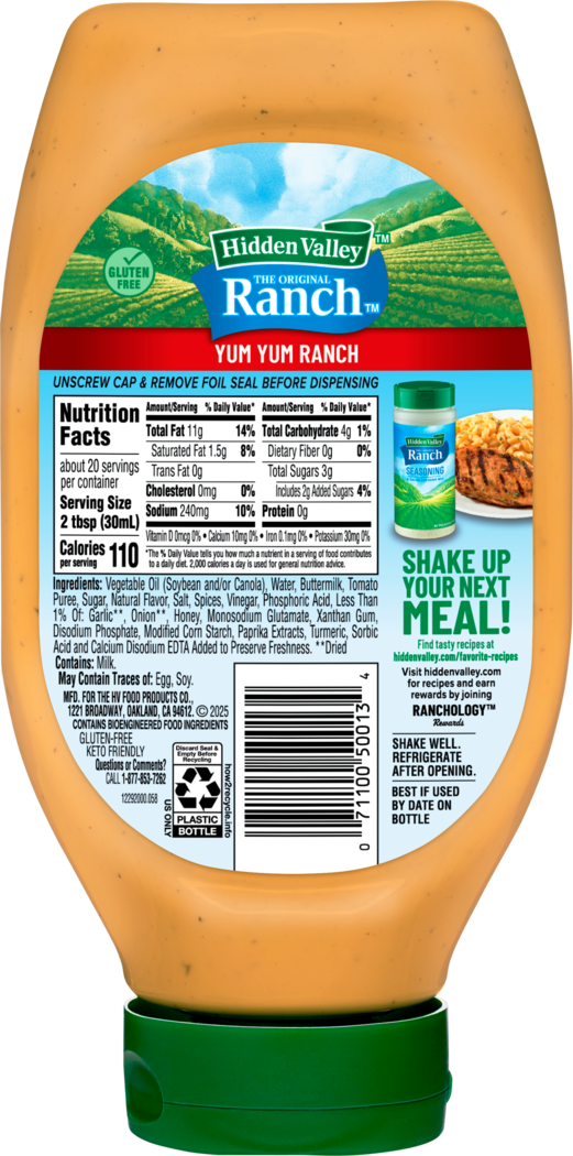 Hidden Valley Green Goddess Ranch Condiment & Dressing