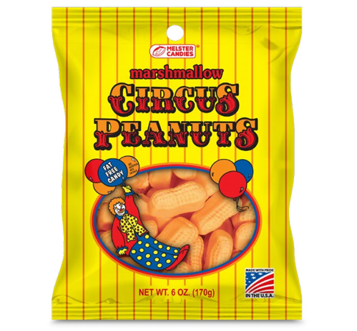 Marshmallow-Circus-Peanuts-Peg-Bag-Impact-Confections 50049