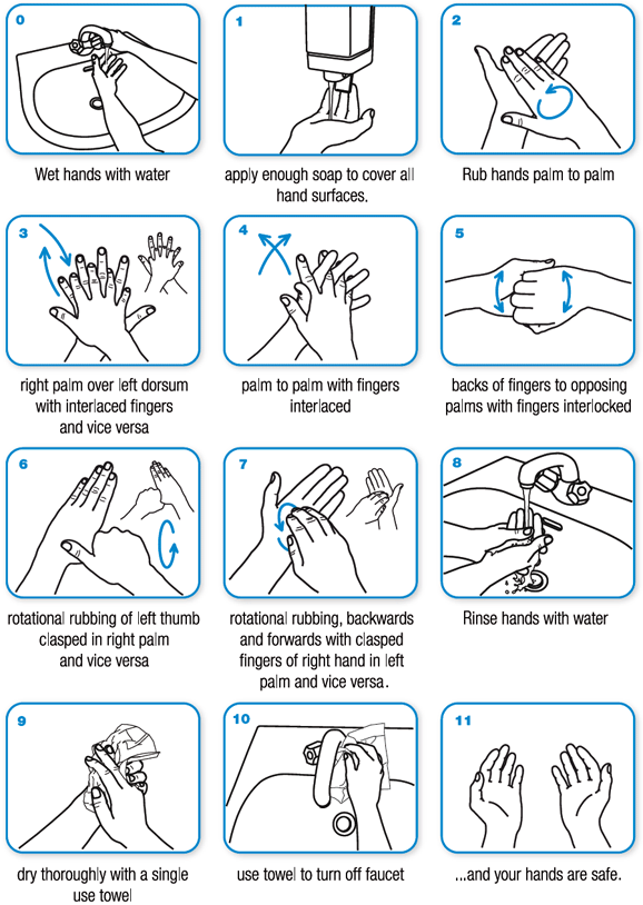 This handy infographic from Public Health England shows how to best wash your hands to help stop the spread of germs and viruses.