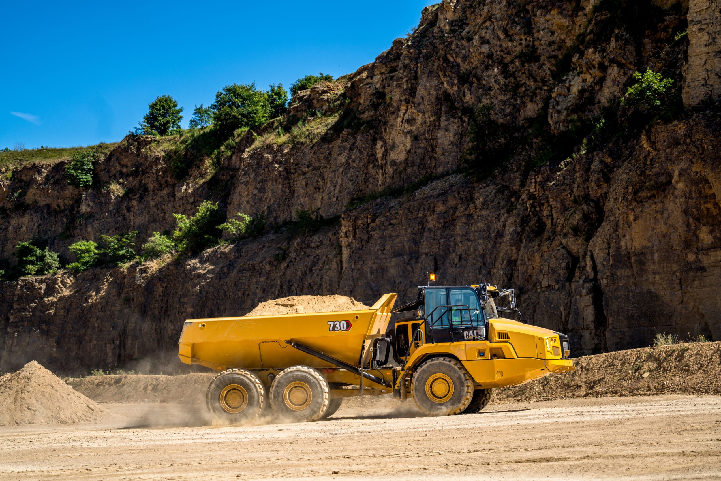 Cat 730 Articulated Truck Blue Sky