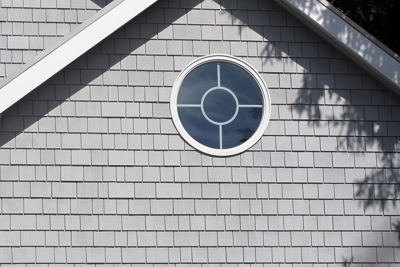 home with shake siding installed