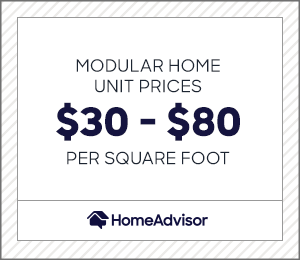 Modular home units are priced between $30 and $80 per square foot. 