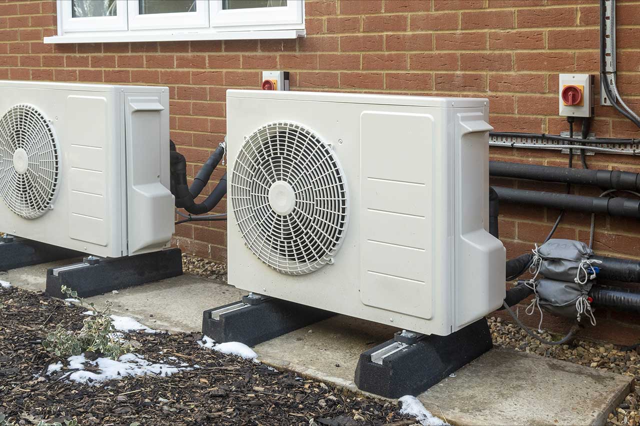 Heat Pump Installed On Side Of House 