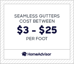 6 seamless gutter cost per foot