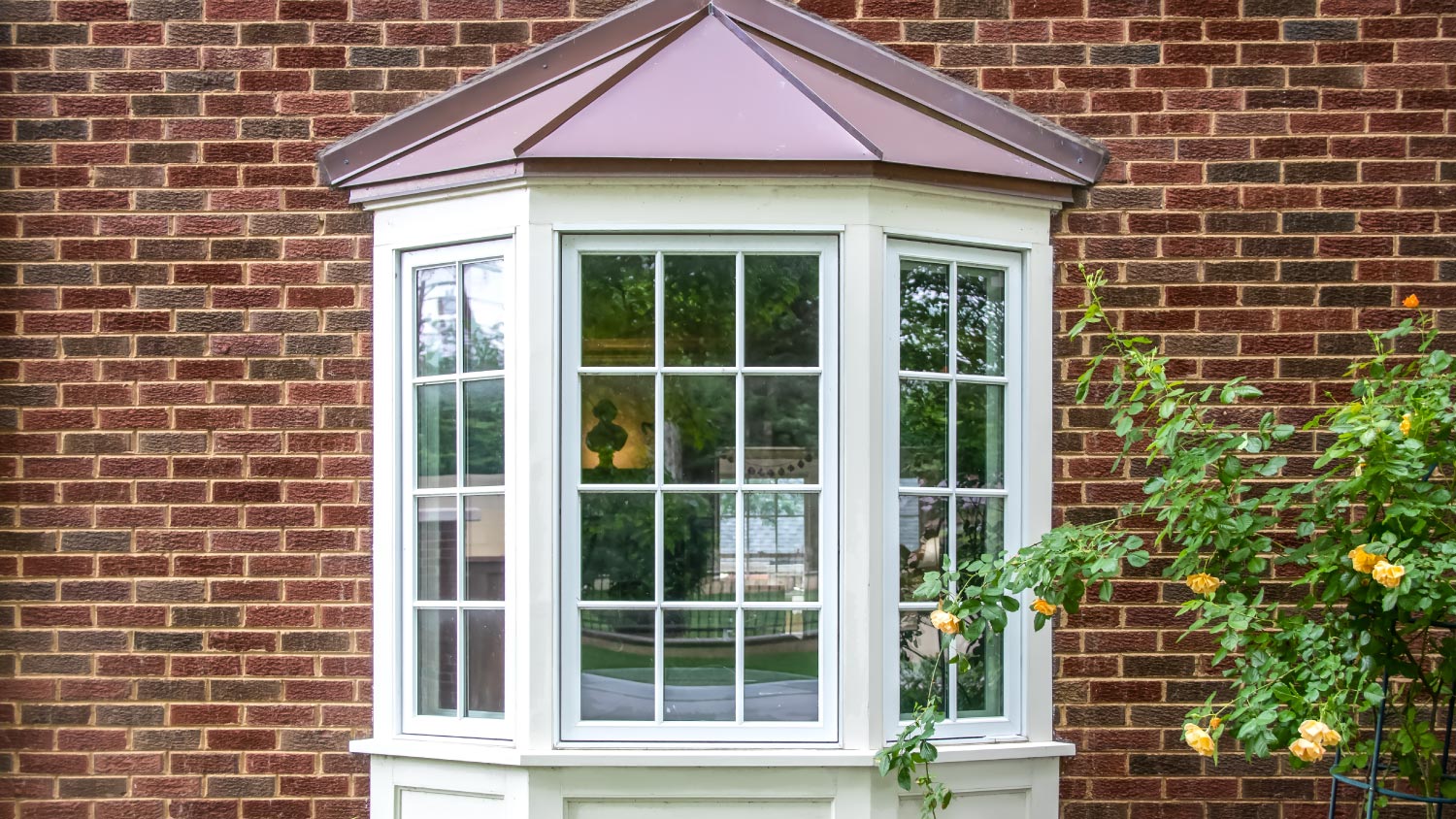 Bay window with copper roof