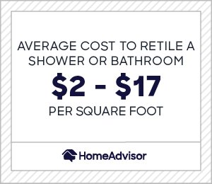 2022 Cost to Retile Shower & Bathroom | Redo Shower Tiling - HomeAdvisor