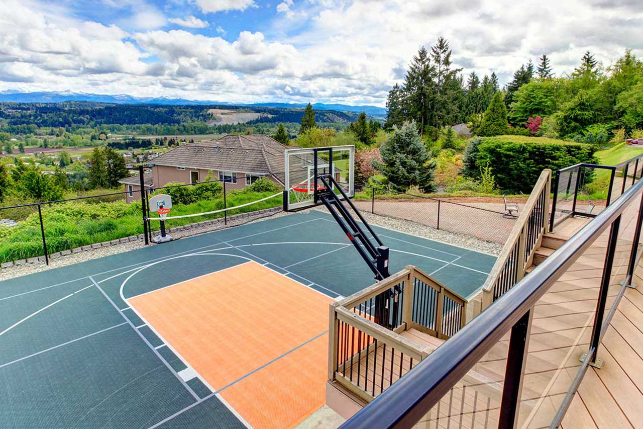 How much does it cost to build a half basketball court Builders Villa