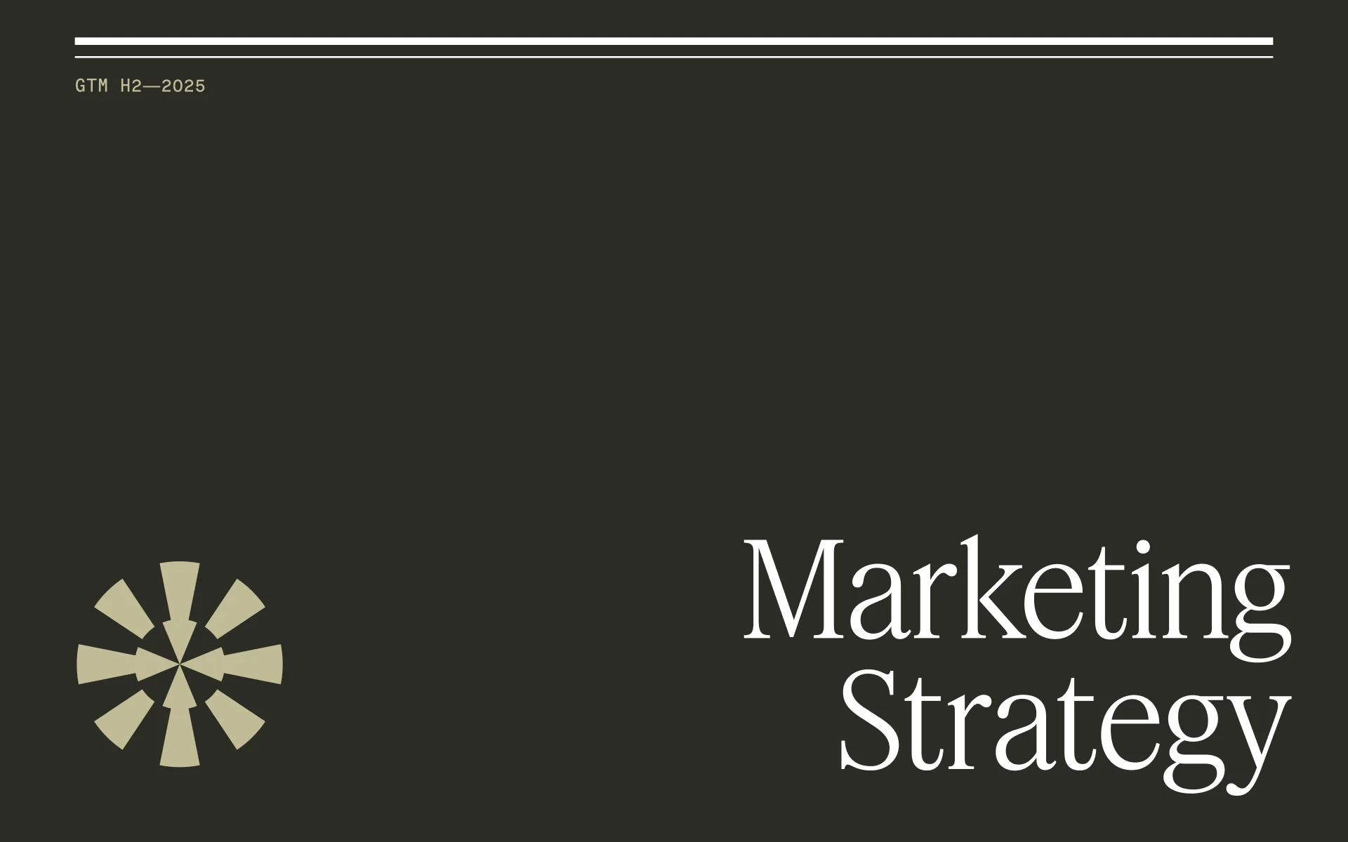 Visual product templates: marketing strategy presentation template for marketing teams