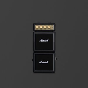 1W Micro Stack with gain, tone and volume controls in black