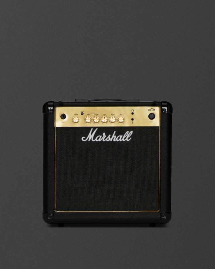 Front view of the Marshall MG15G Combo.
