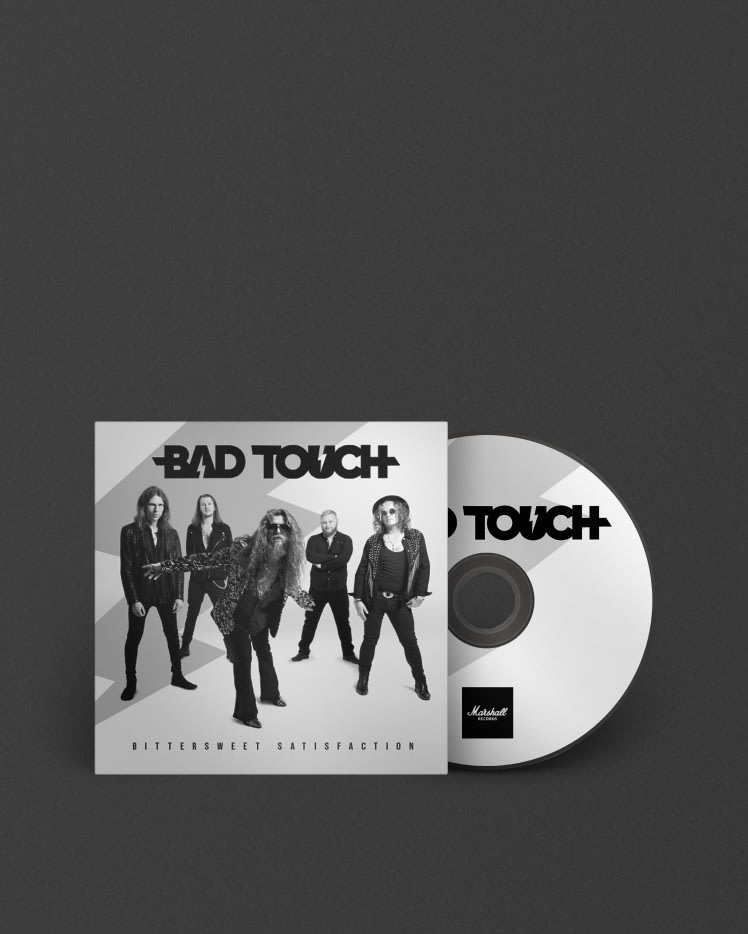 The black Bittersweet Satisfaction CD featuring a Bad Touch song.