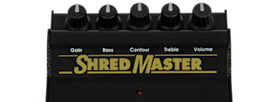 The Marshall Shredmaster Vintage Reissue Pedal with its robust construction and details.