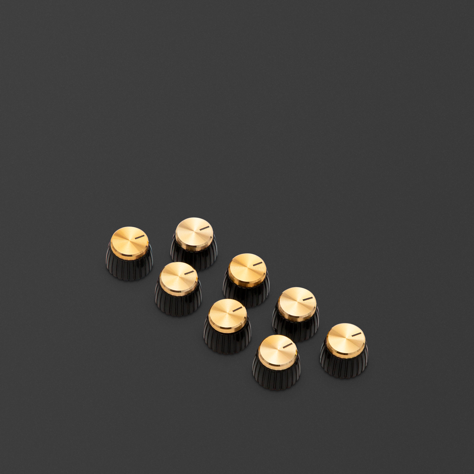 Pack of 8x gold knobs for Heads 