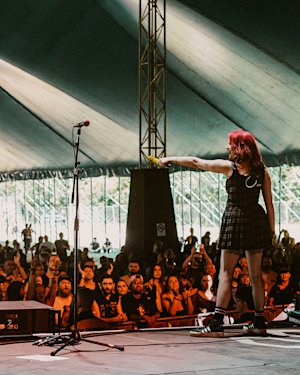 Autumn Fires performing in a gig.