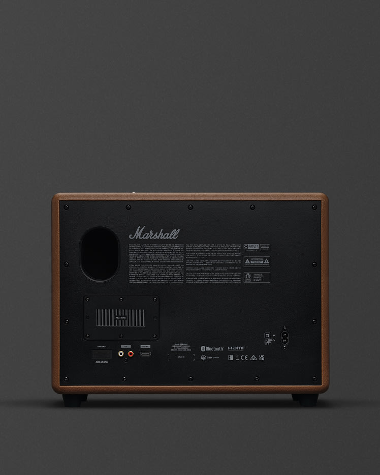 Back view of the Marshall Woburn III Brown speaker.