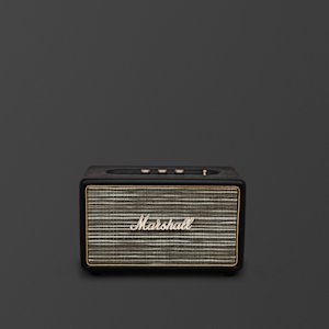 Acton Bluetooth Black Speaker front view.