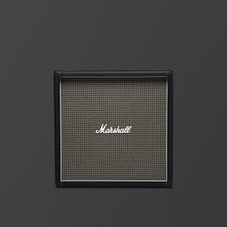 Marshall's 1960BX cabinet with a chequered 70's grill cloth.