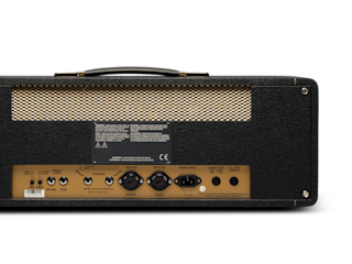 The back side of the Marshall 1987X Vintage Reissue Head.