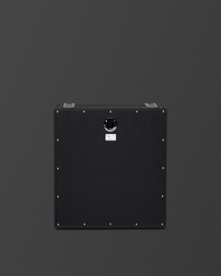 Parte trasera de la caja negra 1960TV de Marshall.