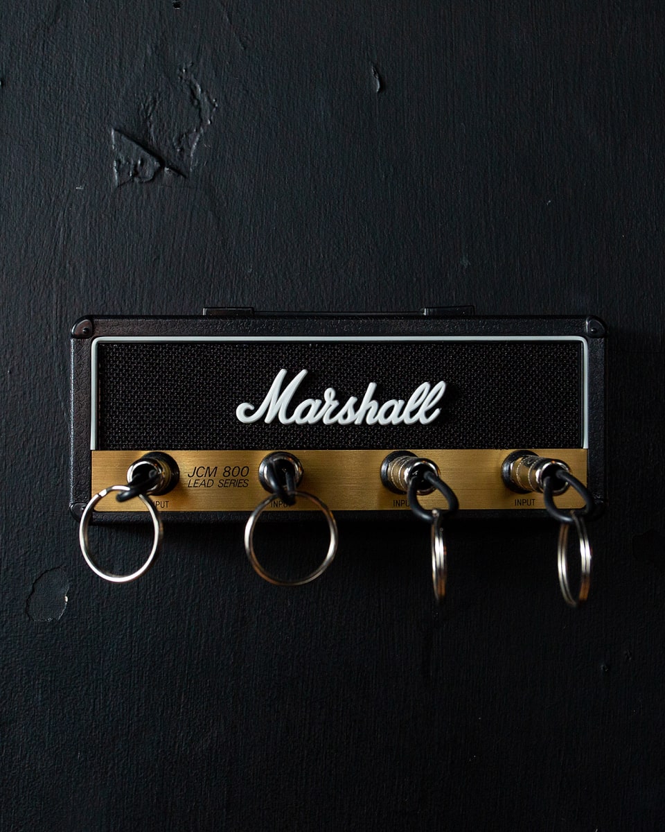 Marshall Jack Rack II with Jack Key Chains plugged to it.