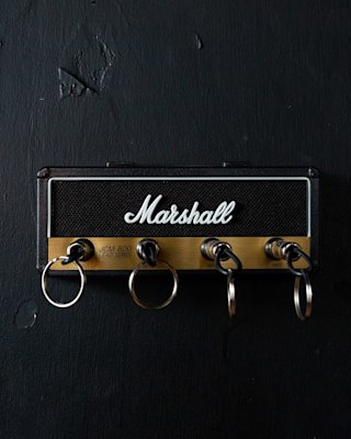 Marshall Jack Rack II with Jack Key Chains plugged to it.