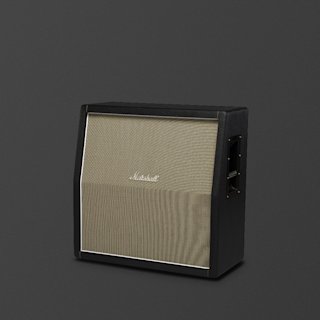A black hand wired Marshall 1969AHW guitar amplifier cabinet with a mesh front, visible side handles, and the "Marshall" logo, set against a plain dark background.