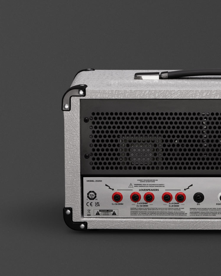 Marshall's Studio Jubilee Head on a grey background.