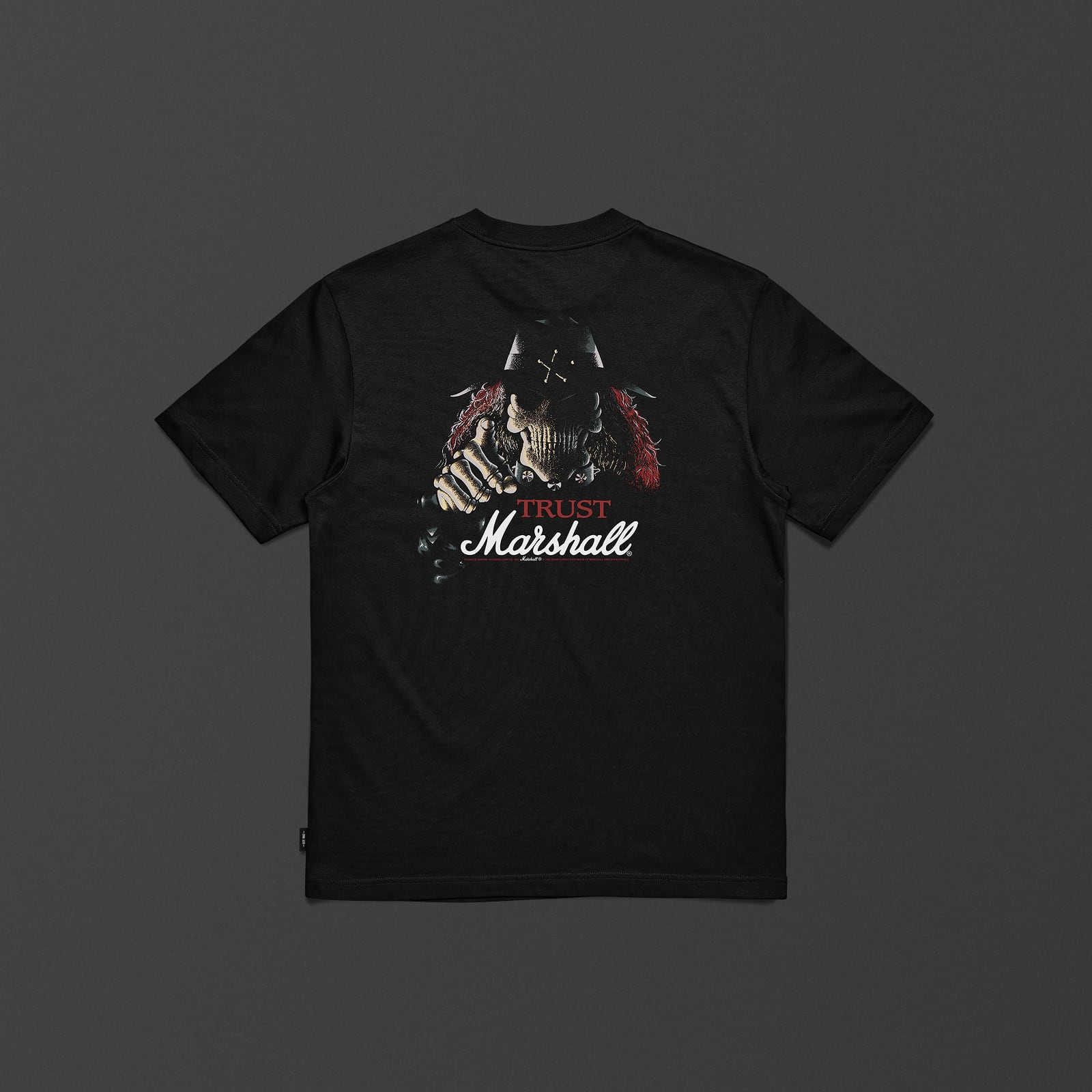 アーカイブのMarshallグラフィックをプリントした、クラシックな