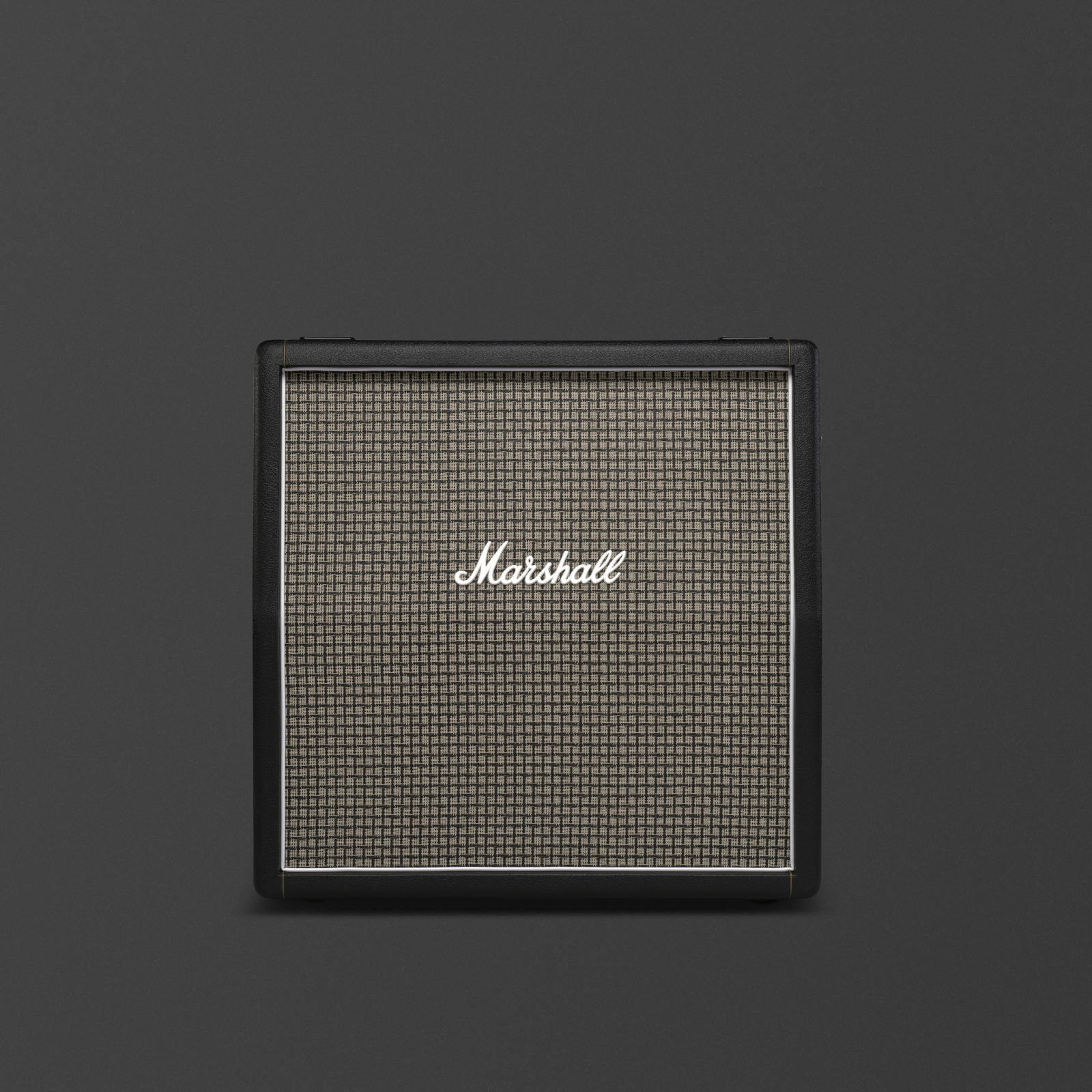 Marshall's 1960AX cabinet with a chequered 70's grill cloth. 