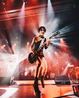 Lzzy Hale performing live on stage