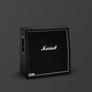 A black Marshall 1060A guitar amplifier cabinet with a Marshall logo and a small "1960" label on the bottom left, set against a plain dark background.