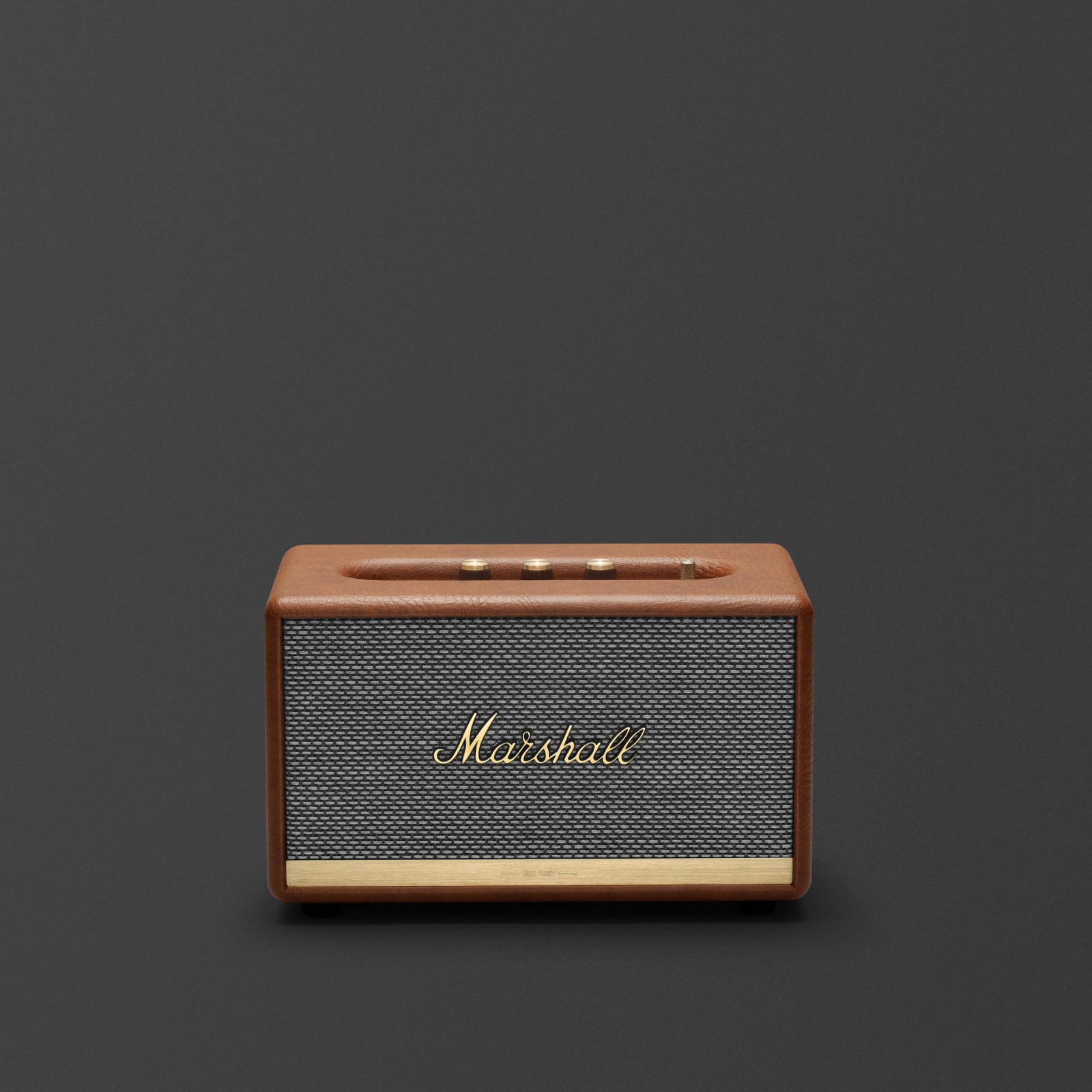 Front image of the Marshall Acton II Brown Speaker.