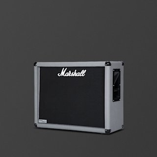 A Marshall 2536 guitar amplifier cabinet with a gray and black design, photographed against a plain dark background.