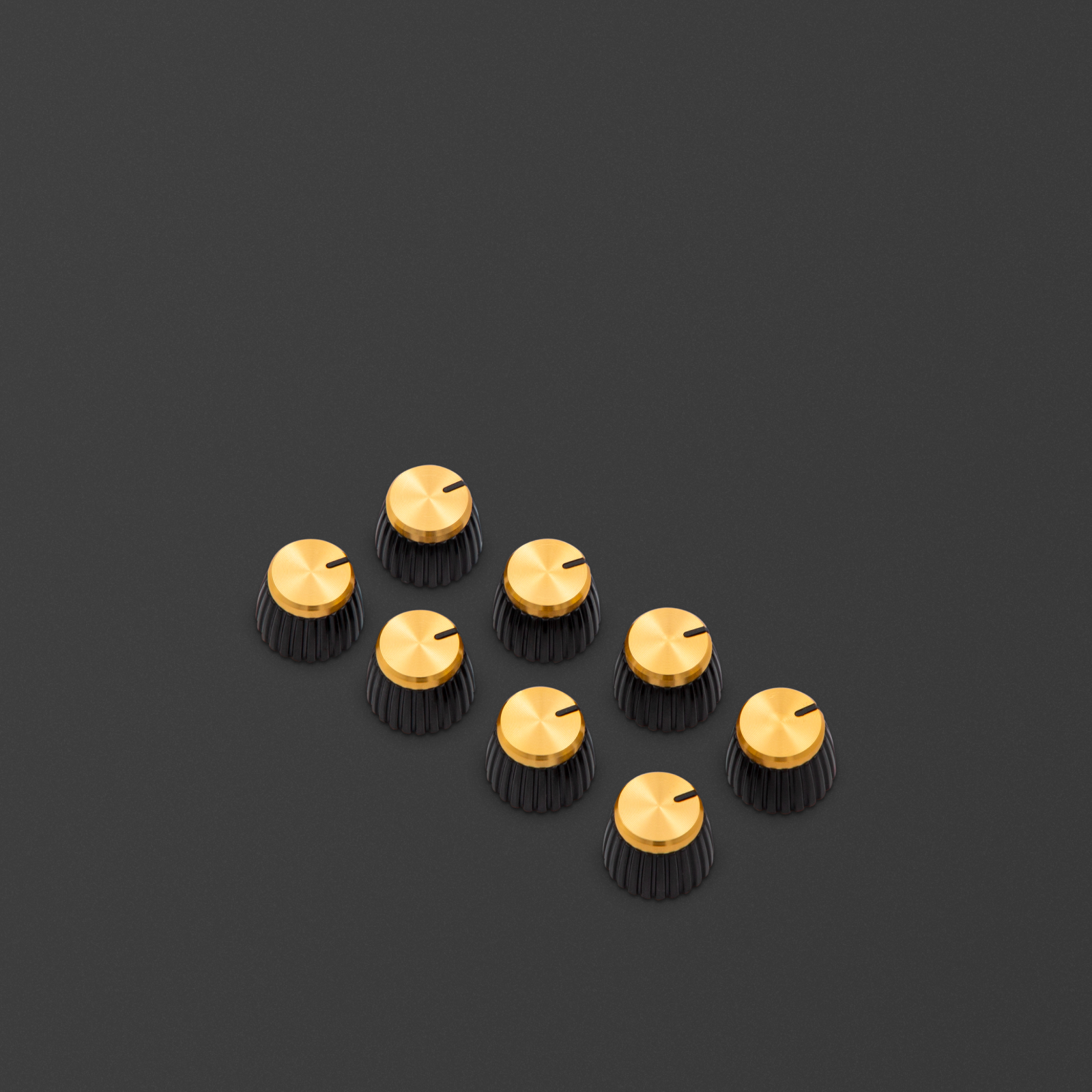 Gold knobs for combos.  
