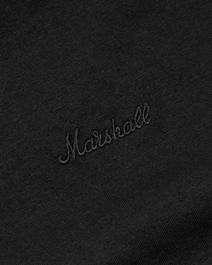 Close-Up of the Standard Issue Long Sleeve T-shirt embroidery in black