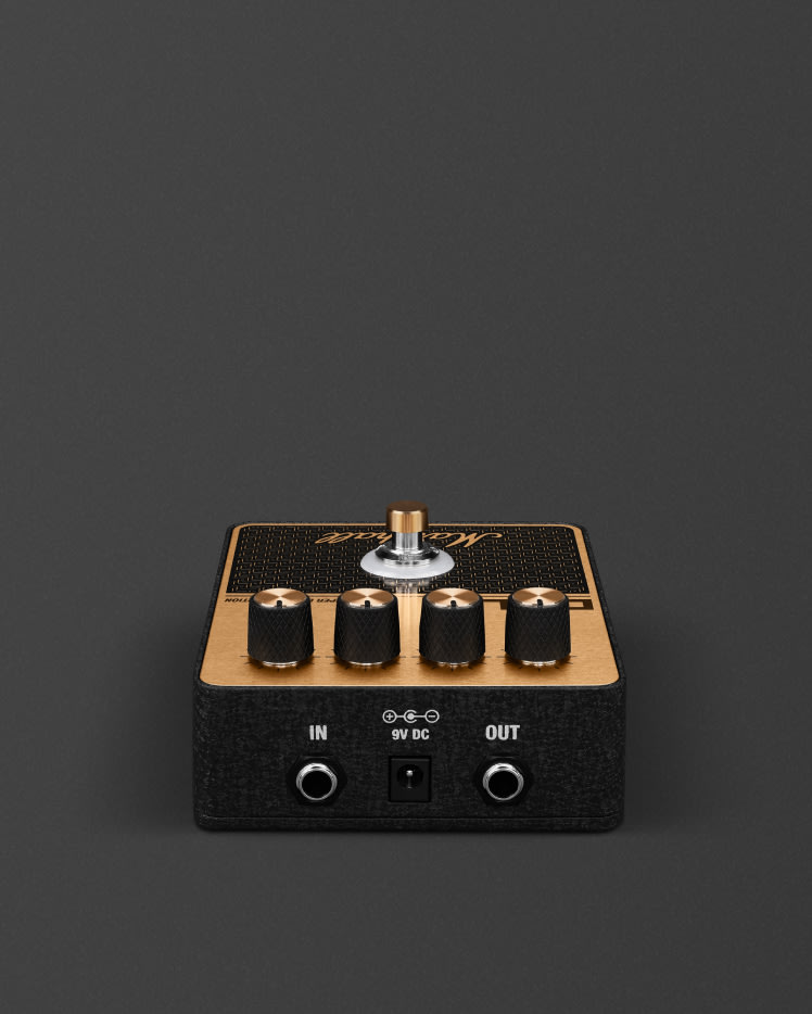 La entrada y la salida del pedal Marshall JCM800 Overdrive.