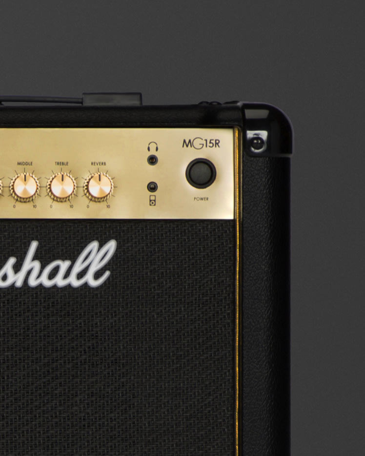 Right upper part of the Marshall MG15GR Combo.