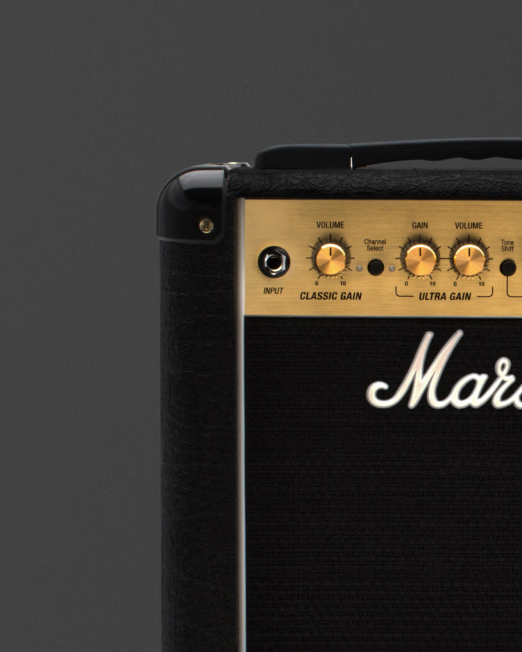 Left upper part of the Marshall DSL1 Combo.