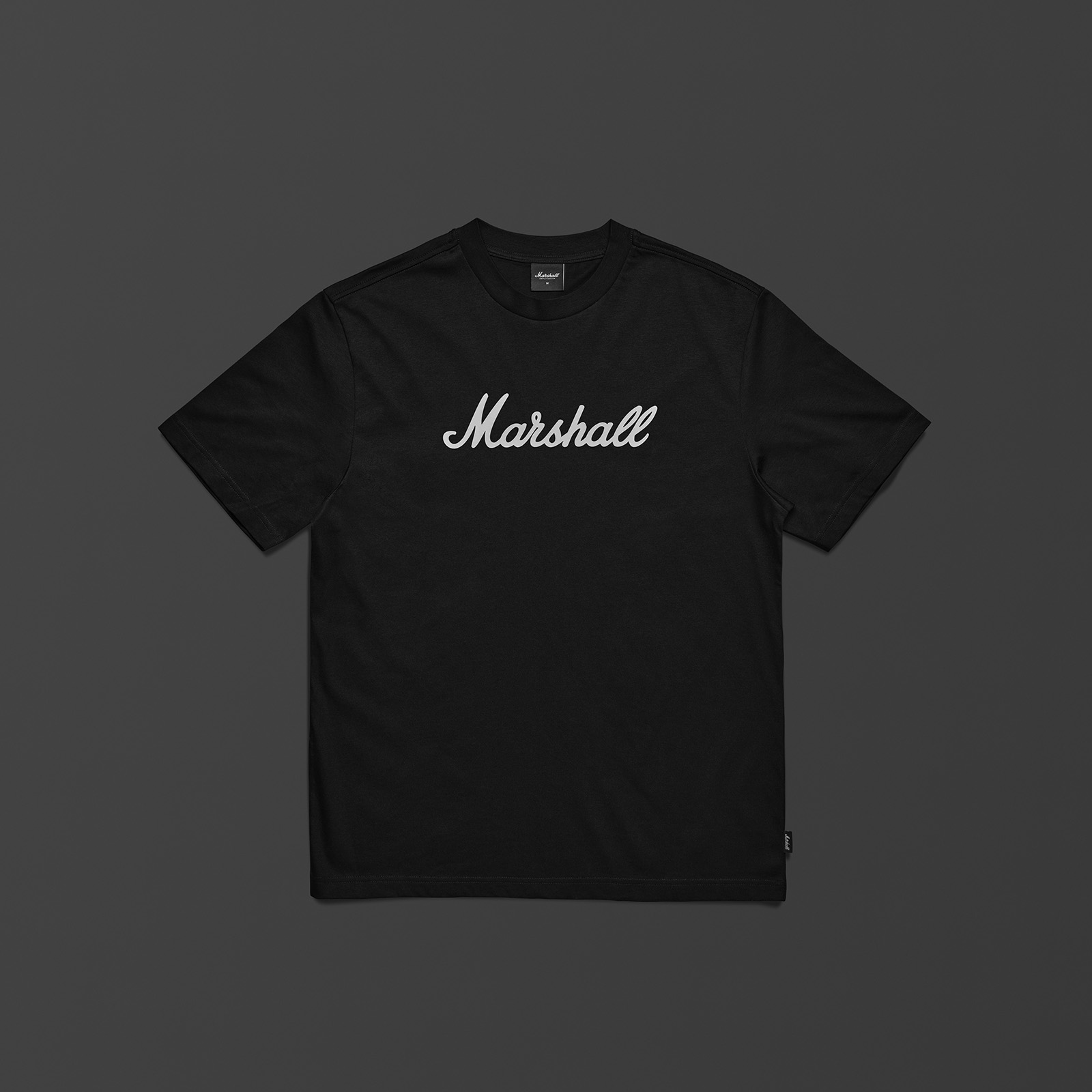Crew neck organic cotton t-shirt featuring Marshall script